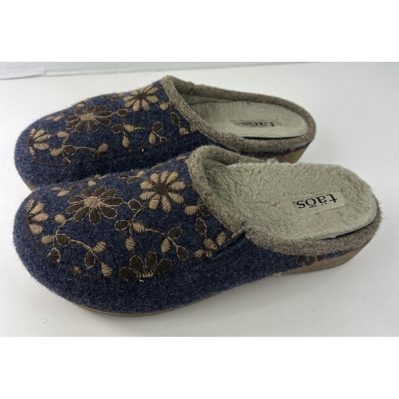 Taos Woolderness Wool Blend Clogs Navy Arch Support Unisex 43 | W 12 M 9.5-10 - Picture 7 of 9